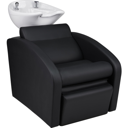 Zestaw Mebli Comfort + 2 Fotele Holly Czarne B Podstawa Kwadrat Złoty Misa Biała - 3